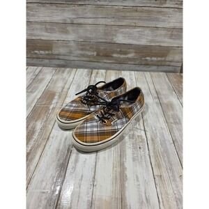 Vans Authentic Plaid Low Top Sneakers Men 5 Women 6.5 Casual Lace Up Shoes